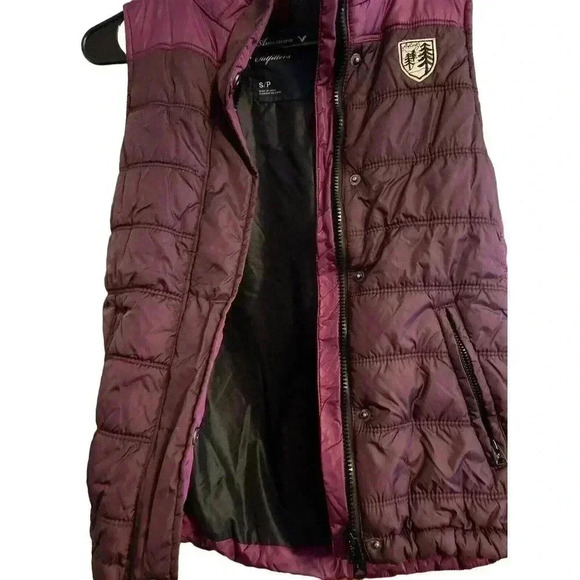AMERICAN EAGLE SIZE S/P PURPLE VEST - Picture 2 of 3